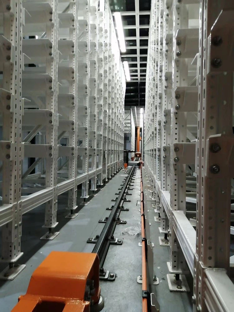High rise ASRS racking system in warehouse
