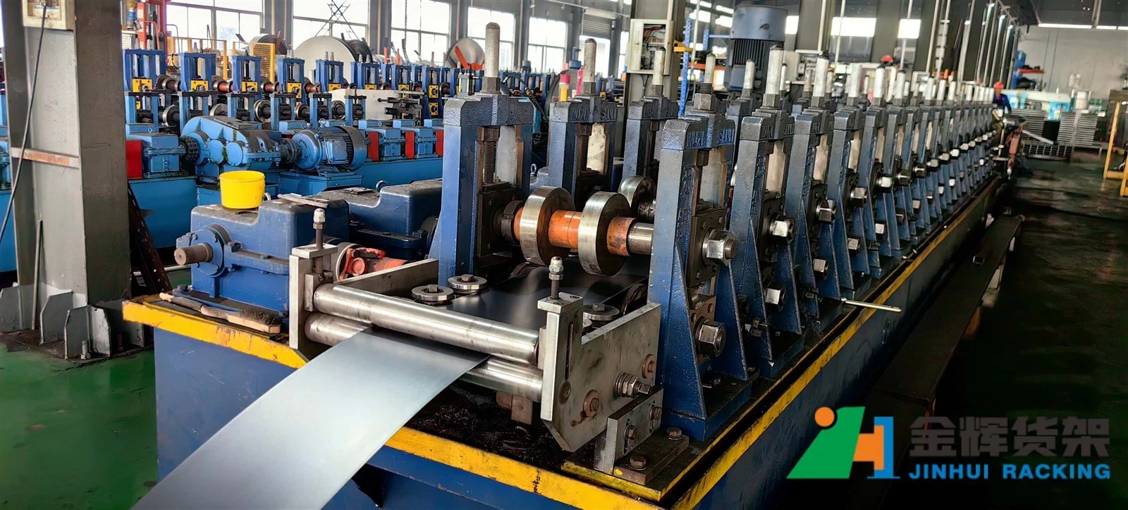 steel pallet rack roll forming production line China factory steel pallet rack roll forming production line China factory