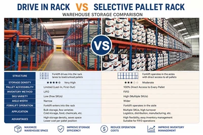 Drive-In Rack vs Selective Pallet Rack: Which Warehouse Storage System Is Better?