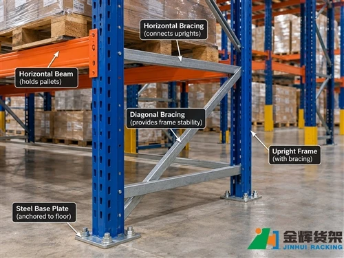 Pallet Rack Upright Frame Bracing: How It Supports Rack Stability