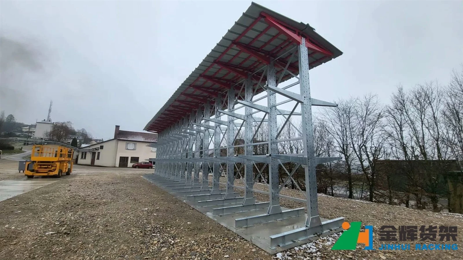 outdoor galvanized double sided cantilever rack for steel and lumber storage outdoor galvanized double sided cantilever rack for steel and lumber storage