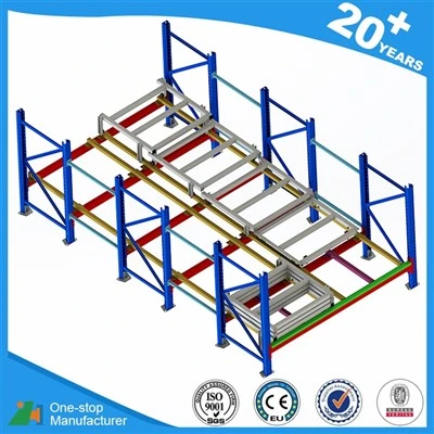 page-1-1 Push back racking system for compact pallet storage