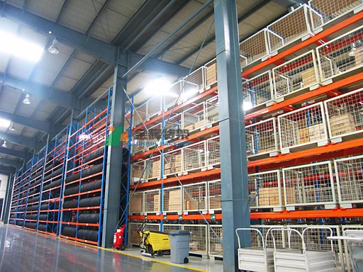 Side view of Industrial Pallet Racking Side view of Industrial Pallet Racking